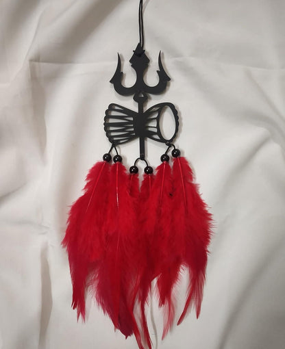 Hanging Car Accessories Dream Catcher with Trishul and Damru Emblem